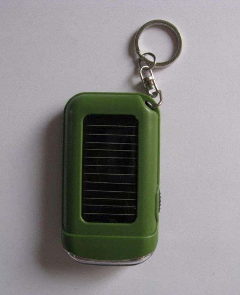 LCD Solar Schlüsselanhänger mit 2 LED Taschenlampe LCD Solar Schlüsselanhänger mit 2 LED Taschenlampe